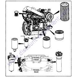 FKITSTX6H Filter Kit Multiquip STX6H Ride-On Trowel