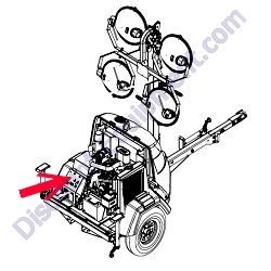 70196 Decal Control Panel Powerzone Generac Magnum MLT6SC Light Tower