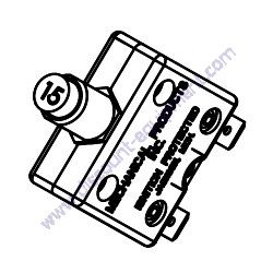 36935 Breaker 15A 1-Pole 250V Generac Magnum MLT6SM-MLT6SK Light Tower