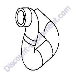 12350 Hose radiator lower Generac Magnum MLT6SM-MLT6SK Light Tower