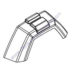 10000017287 Fender Plastic 13" Wheel Textured Generac Magnum MLT6SM-MLT6SK Light Tower