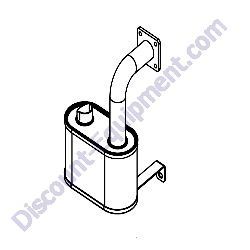 76191 Muffler side exhaust Generac Magnum MLT6SM-MLT6SK Light Tower