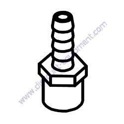 60999 Fitting strt .500MNPT x .312 barb brass Generac Magnum MTP4DZD Trash Pump