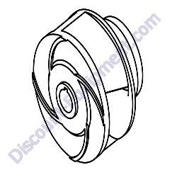 52022 Impeller 4NNTL-3R w/back vanes Generac Magnum MTP4DZD Trash Pump
