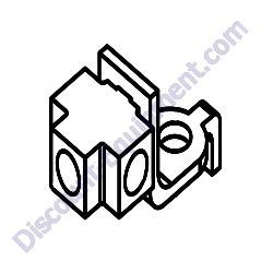 19252 Fitting strt .188 brake line T w/bracket female Generac Magnum MTP4DZD Trash Pump
