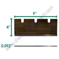 81-0055 Removal Blade 4" x 9" x .092" Heavy Sharpened Notch Innovatech Bartell Global Genuine OEM Products