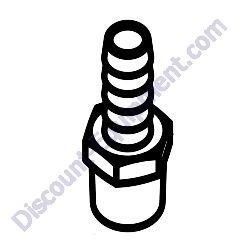 40728 Fitting strt .500MNPT x .500 barb brass Generac Magnum MTP6DZV Trash Pump