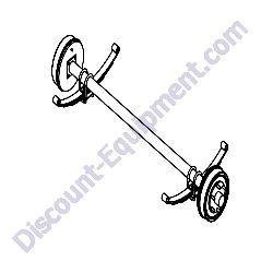 40769 Axle tandem hyd 3500 lbs Generac Magnum MWT500 Water Trailer