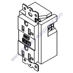 14130 Receptacle 120V/20A GFCI Generac Magnum MTT20 Combo Unit