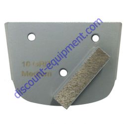 Contec 500160203-S Alpha Quick Change Diamond - 16 Grit Single Rectangle Medium Bond Bartell