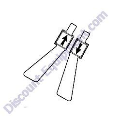 458216 (10349917) DECAL FORWARD/REVERSE ARROW Laymor Sweepmaster 450 Sweeper