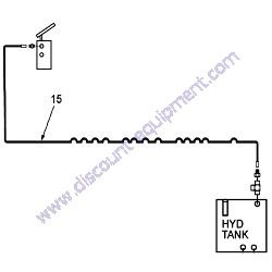 REF #15 - 10552567 HYDRAULIC HOSE 3/8" X 79.5" Laymor Sweepmaster 450 Sweeper