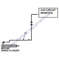 REF #17 - 10552562 HYDRAULIC HOSE 3/8" X 44" Laymor Sweepmaster 450 Sweeper