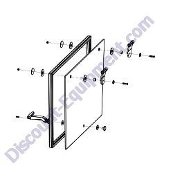 7120142 (10552675) CURBSIDE SIDE WINDOW ASSEMBLY Laymor Sweepmaster 450 Sweeper
