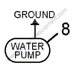 REF #8 - 10348804 (416826) PUMP WATER 12V 1.2 GPM Laymor Sweepmaster 6HC 8HC Sweeper