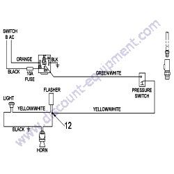 REF #12 - V01162800 TERMINAL MALE SLIDE .25 Laymor Sweepmaster 6HC 8HC Sweeper