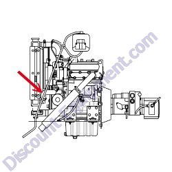 REF # 39 - 10350504 (474793) HOSE RADIATOR LOWER Laymor Sweepmaster 6HC 8HC Sweeper