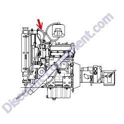 REF # 20 - 10351278 (068544) HOSE 38" FUEL LINE 5/16" Laymor Sweepmaster 6HC 8HC Sweeper