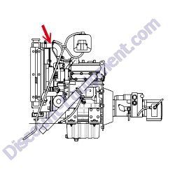 REF # 49 - 10349278 (437666) HOSE UPPER RADIATOR Laymor Sweepmaster 6HC 8HC Sweeper