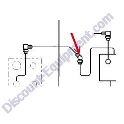 REF #16A - 437470 ADAPTER 45 DEGREE -4 SAE X -4 JIC Laymor Sweepmaster 6HC 8HC Sweeper