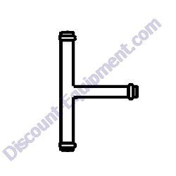 REF # 11 - 10349518 (447128) TEE 3/8" ID HOSE BARB Laymor Sweepmaster 6HC 8HC Sweeper