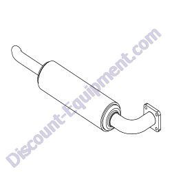 13709 Muffler 30 Degrees Flare Generac Magnum MLG8K Mobile Diesel Generator
