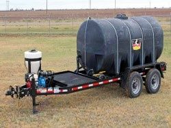 Wylie D202010T-P-IH-BLK 2010 Gal Platform Tag Hitch Water Trailer