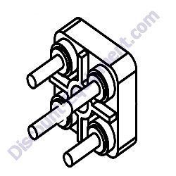 65519 Block Terminal 4 Pole Stud Type Generac Magnum MMG55DF4 Mobile Diesel Generator