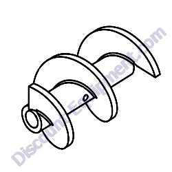 45018-09 6" SOLID AUGER 9" LONG Miller Curber MC650 Curb Machine