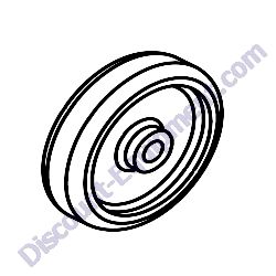 WT0100 RUBBER WHEEL 8" x 2" W/ROLLER BEARING Miller Curber MC650 Curb Machine