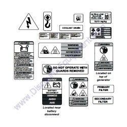 37695 Safety and Operating Decals Generac Magnum MMG45IF4 Diesel Generator