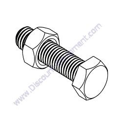 45018-15 SOLID SHEAR BOLT W/LOCK NUTS Miller Curber 07-CL-A Curb Loader
