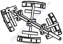REF #80 - T306-1 Complete Paddle Set Two Holes Transmission Morrison MM9H240 Mortar Plaster Mixer
