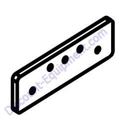 37136 Plate Hinge Back Threaded Generac Magnum MDG25IF4 Diesel Generator