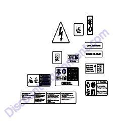 37695 Decal Safety Small F4 Generac Magnum MDG25IF4 Diesel Generator
