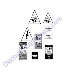 37695 Decal Safety Small F4 Generac Magnum MDG25IF4 Diesel Generator
