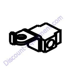 19252 Fitting Strt .188 brake line T w/bracket female Generac Magnum MDG150DF4 Diesel Generator