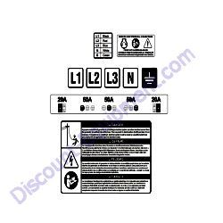 51551 Safety Decal Set Generac Magnum MDG150DF4 Diesel Generator