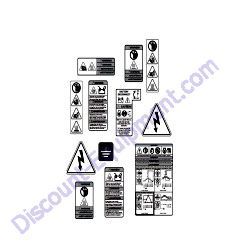 51551 Safety Decal Set Generac Magnum MDG175DF4 Diesel Generator