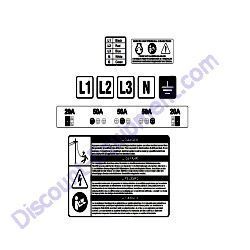 51551 Safety Decal Set Generac Magnum MDG175DF4 Diesel Generator