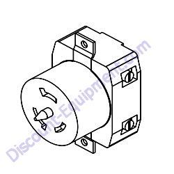 18089 Receptacle 240V/50A twist lock Generac Magnum MDG250DF4 Diesel Generator