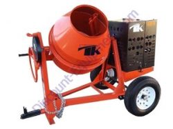 TK CM12-E2/1 12 Cu. Ft. Concrete Mixer W/2 HP 115/230V 1PH, Baldor Elec (UNWIRED) Plus Free Tow Pole