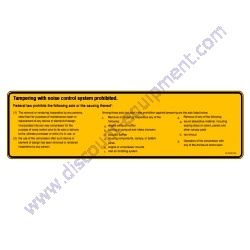 1079993186 DECAL TAMPERING WITH NOISE SYSTEM Chicago Pneumatic CPS1600-150 T4 Air Compressor