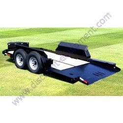No Ramp Trailer U14 80" x 14' Twin Axle Hydraulic w/Electric Assist Lifting