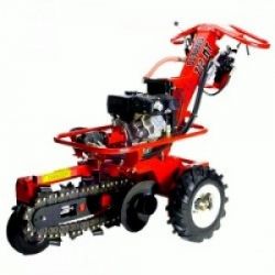 Barreto 718MTH Trencher Hydraulic Micro Walk-behind 18" w/ Honda 6 HP GX200, Chain Not Included