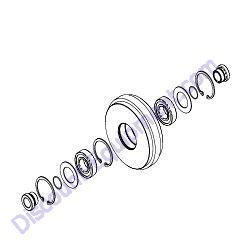 00318 CHAIN ROLLER ASSEMBLY Barreto 1324D-1624D Wheeled Trencher