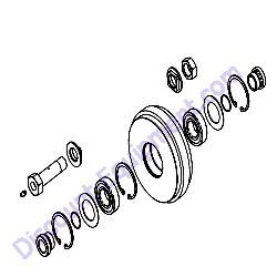 00318-K COMPLETE CHAIN ROLLER KIT Barreto 1324D-1624D Wheeled Trencher