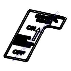 REF #47 - 04431-10 DECAL DIG CHAIN ON/OFF Barreto 1324D-1624D Wheeled Trencher