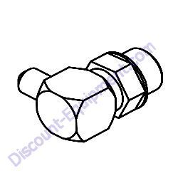 REF #15 - 10529 FITTING 4601-12-8 Barreto 1324STK-1624STK Track Trencher