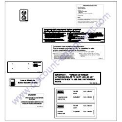 1316021800 LABEL SHEET MB S8 Chicago Pneumatic CPS 185-100 KOD Air Compressor